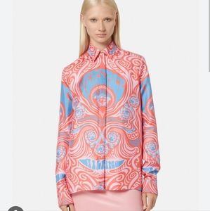 **Sold** Versace la medusa music silk top